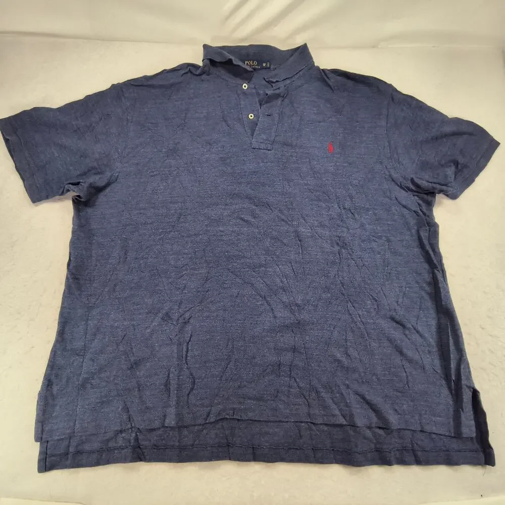 Polo Ralph Lauren Short Sleeve Collared Polo Shirt Mens Size 3XB Blue Red